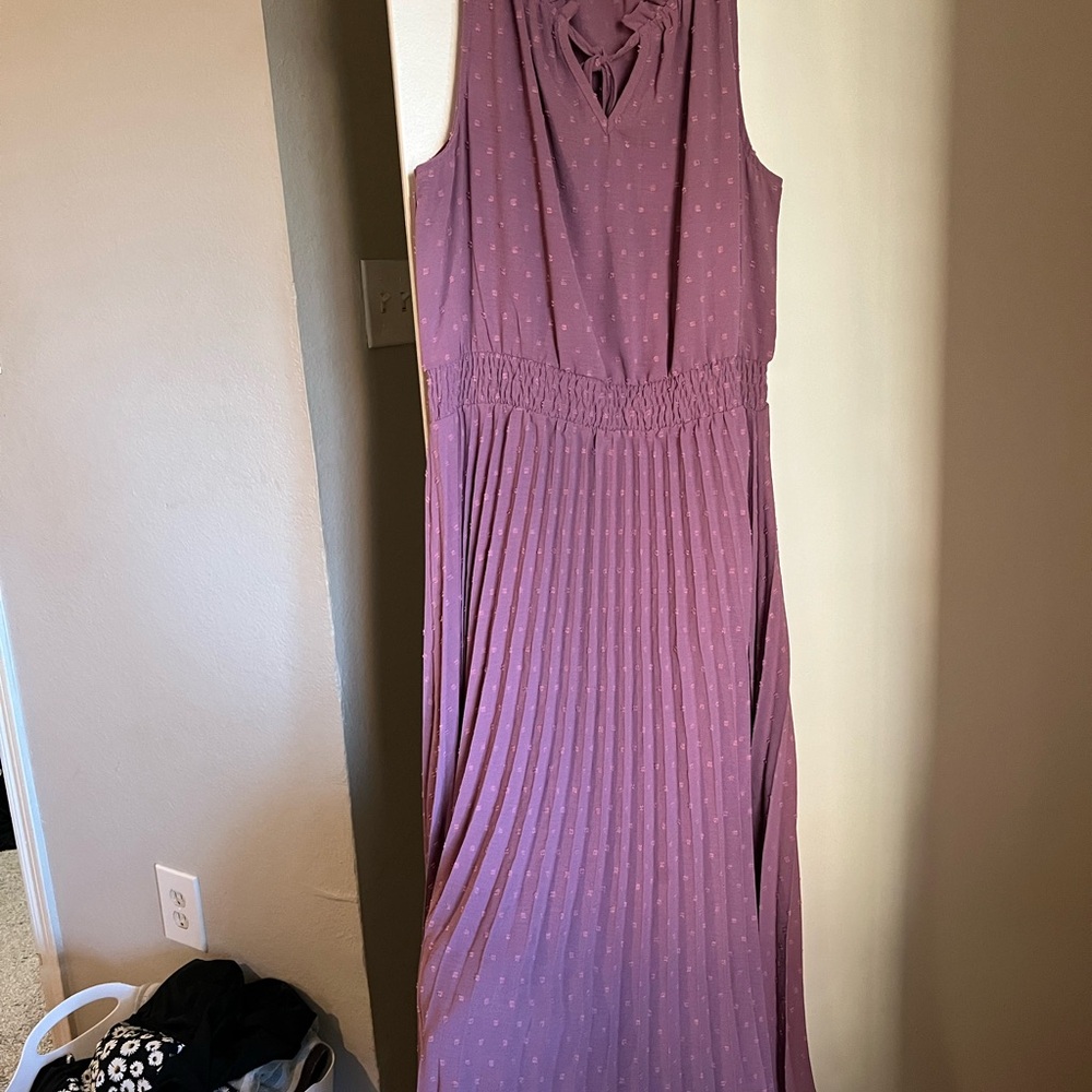 Elegant Purple Sleeveless Dress